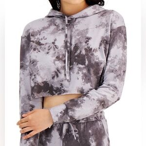 BAR III - Acid Washed Cropped Hoodie